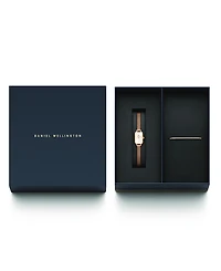 Daniel Wellington Women's Analog Rose Gold-Tone Stainless Steel Watch Set, 18mm