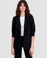 Anne Klein Women's Scrunch-Sleeve Open-Front Blazer