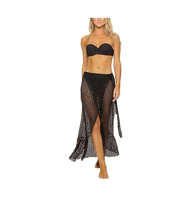 Guria Beachwear Women's Lattice Wrap Maxi Skirt Cover-up
