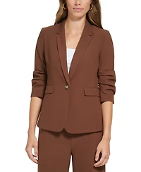 Dkny Petite Madison 1-Button Long-Sleeve Jacket
