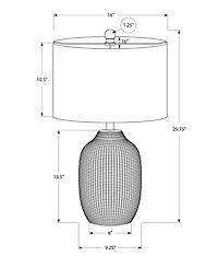 Monarch Specialties Lighting 26" Ceramic Table Lamp