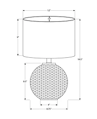 Monarch Specialties Lighting 19" Metal Table Lamp