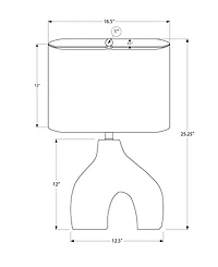 Monarch Specialties Lighting 25" Ceramic Table Lamp