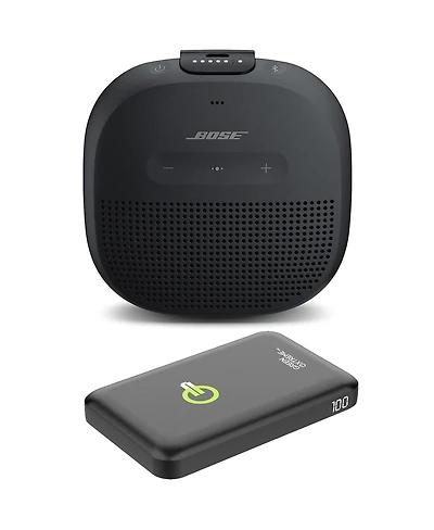 Bose SoundLink Micro Bluetooth Speaker, Black, Bundle with Power Bank Charger
