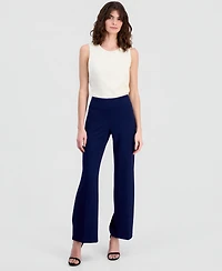Anne Klein Women's High-Rise Wide-Leg Pull On Pants