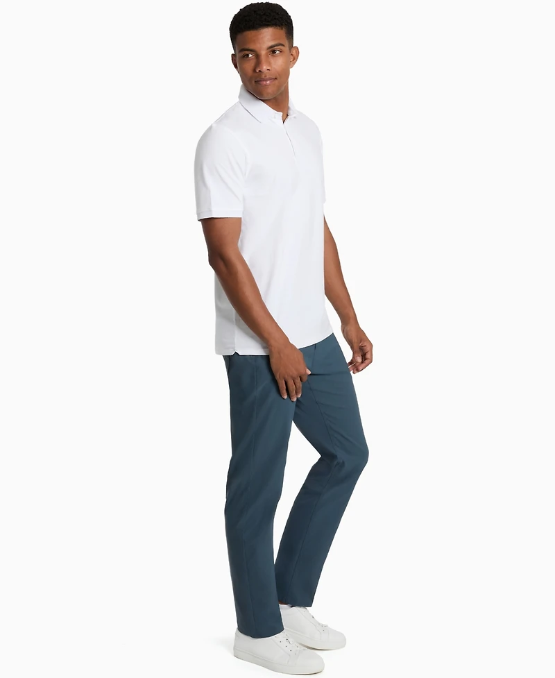 Kenneth Cole Men's Solid Button Placket Polo Shirt