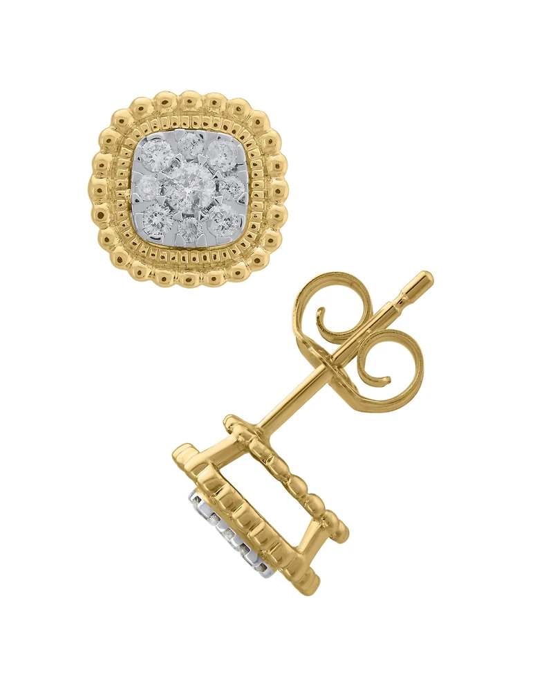 Macy's Diamond Earrings (1/5 ct. t.w.) in 10k Yellow Gold