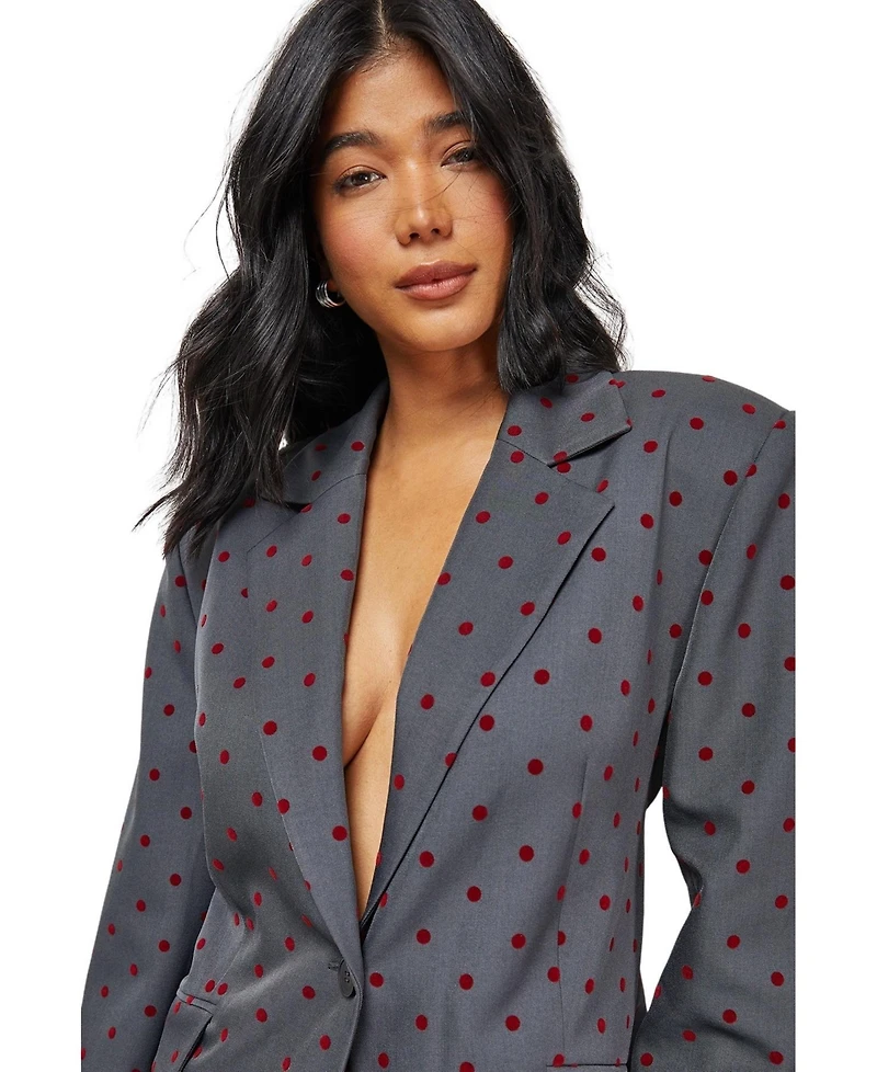 Warehouse Women's Velvet Spot Blazer