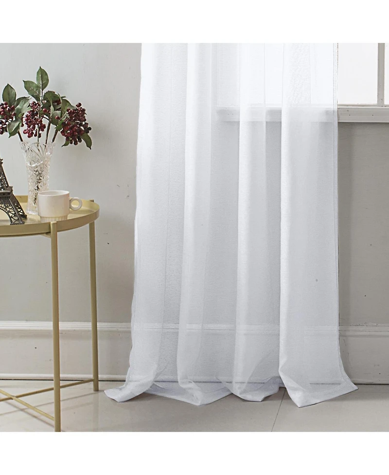 Rt Designer Collection Celine Sheer Luxurious Modern Design Curtain Panel 54" x 84