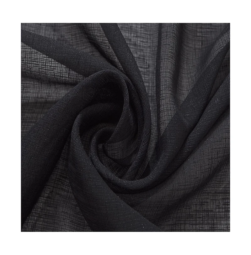 Rt Designers Collection Astro Textured Rod Pocket Curtain Panel 54" x 90" Black