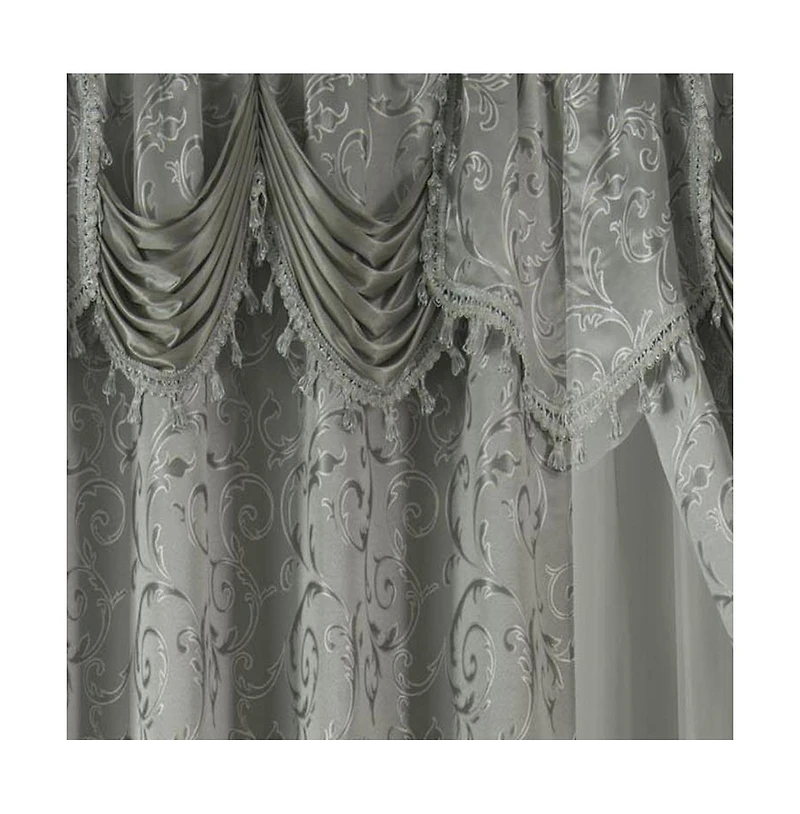 Franklin 2-Piece Rose Grommet Curtain 54" x 84" by Rt Designers Collection