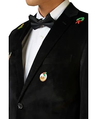 Opposuits Deluxe Men's Black X-Mas Icons Christmas Blazer