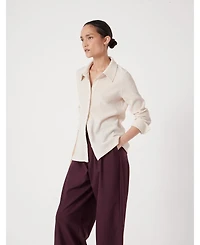 Hush Women's Textured Slim Shirt