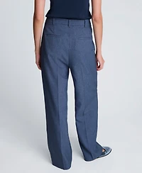 Kenneth Cole Women's Textured Pinstripe Flare Pants