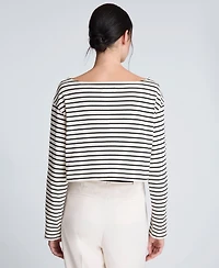 Kenneth Cole Women's Striped Cropped Top
