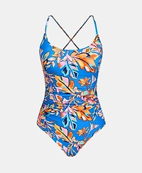 Cupshe Women's Scoop Neck Crisscross Self Tied One Piece Swimsuit