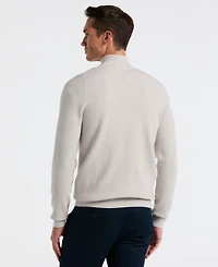 Perry Ellis Men's Long-Sleeve Ottoman Quarter-Zip Sweater