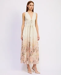 En Saison Women's Charlotte V-Neck Sleeveless A-Line Maxi Dress