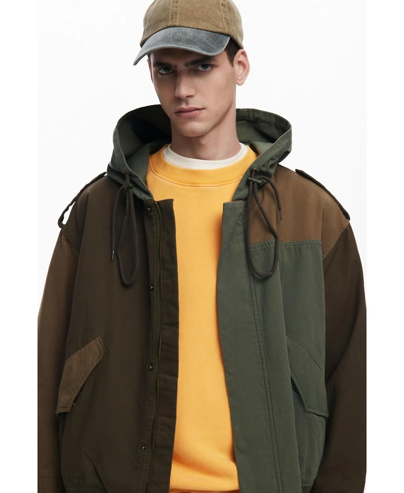 Desigual Men's Hooded jacket with patches