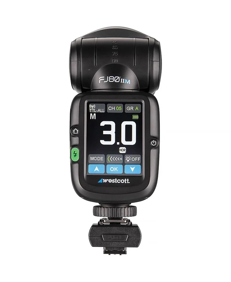 Westcott FJ80 Ii M 80Ws Universal Touchscreen Ttl Speedlight Flash with Adapter for Sony Cameras