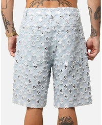 Xxiii Men's Lace Textured Denim Jorts