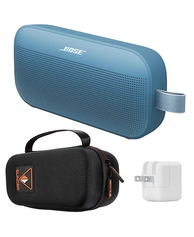 Bose SoundLink Flex 2nd Gen Bluetooth Speaker, Blue Dusk, Bundle with Hard Shell Travel Case