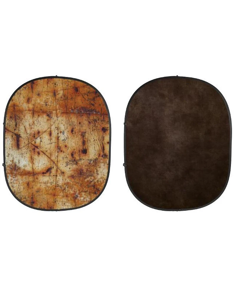 Savage 5x7' Collapsible Backdrop with 8' Aluminum Stand, Brown/Industrial Grunge