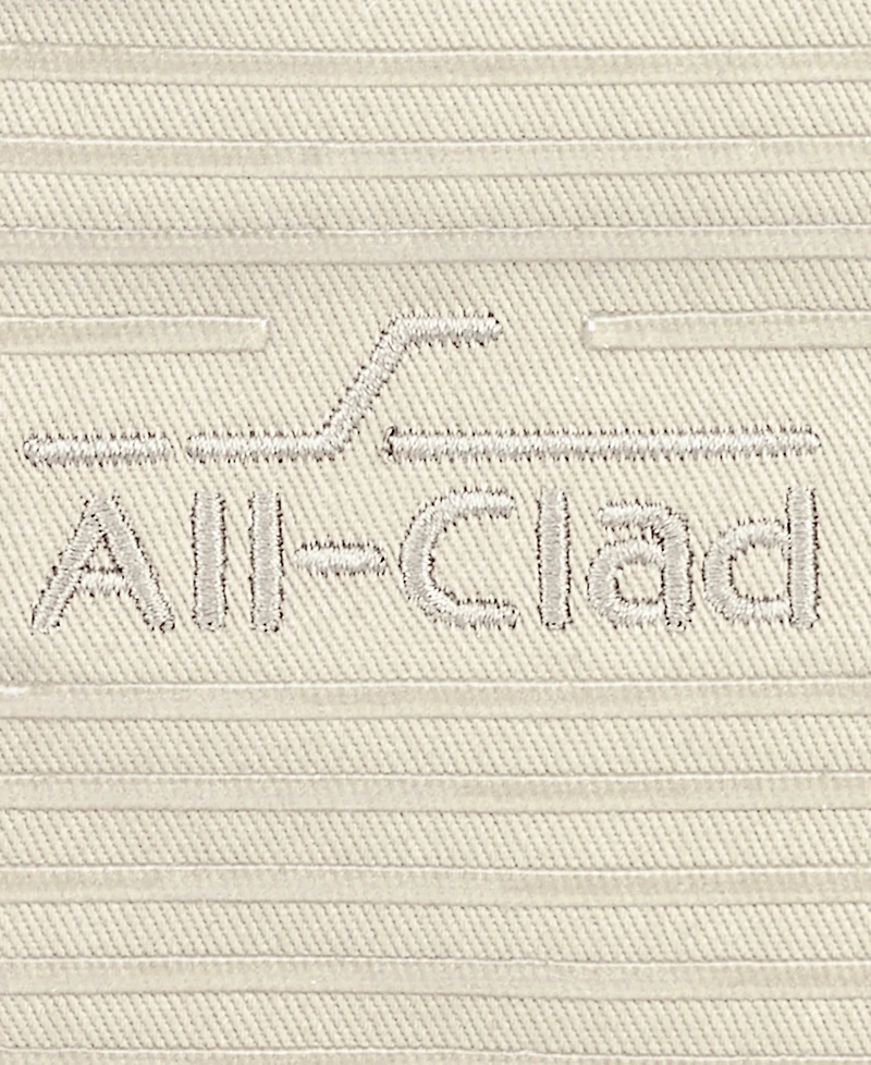 All-Clad Ribbed Silicone Cotton Twill Potholders, Set of 4