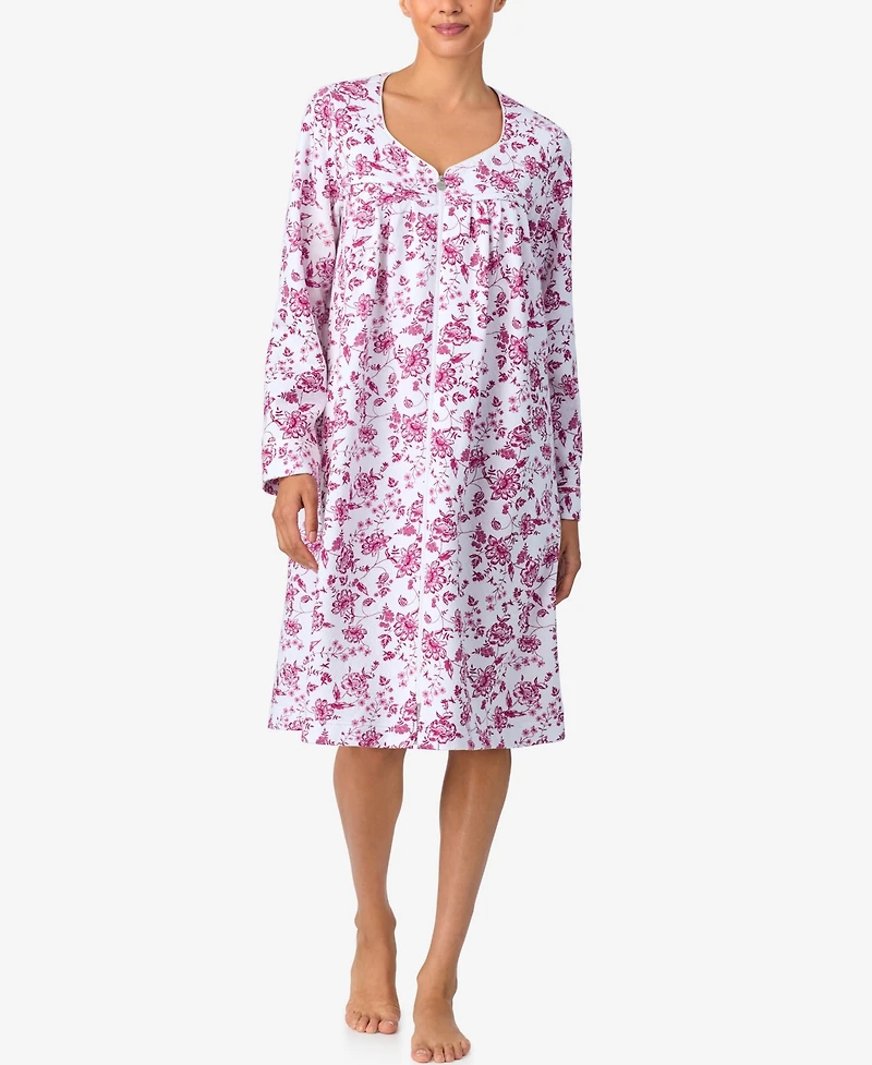 Aria Women's Long Sleeve Quilt Hexagon Duster Robe