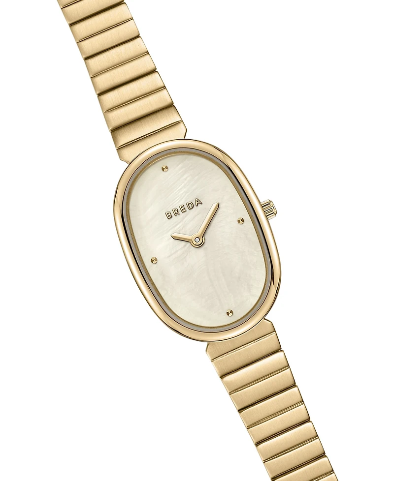Breda Women's 'Jane' Gold Stainless Steel Bracelet Watch