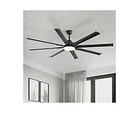 84-inch Modern Standard Black 8-Blade Led Ceiling Fan with Remote and Intelligent Control and Voice Function