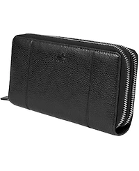 Mancini Fifth Avenue Rfid Secure Double Zipper Wallet