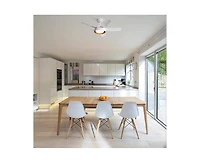 Sofucor 42-inch Modern White 5 - Blade Ceiling Fan With Remote Control and Light Kit