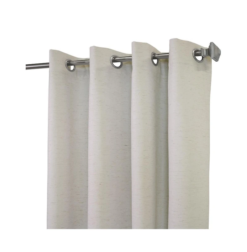 Thermaplus Ventura Blackout Grommet Curtain Panel Pair Frame Your Windows with Subtle Slub Textured Motif Each 78" x 84" Natural