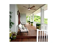 Sofucor 52-inch Modern Black 5-Blade Ceiling Fans with Led Lights and Remote Control