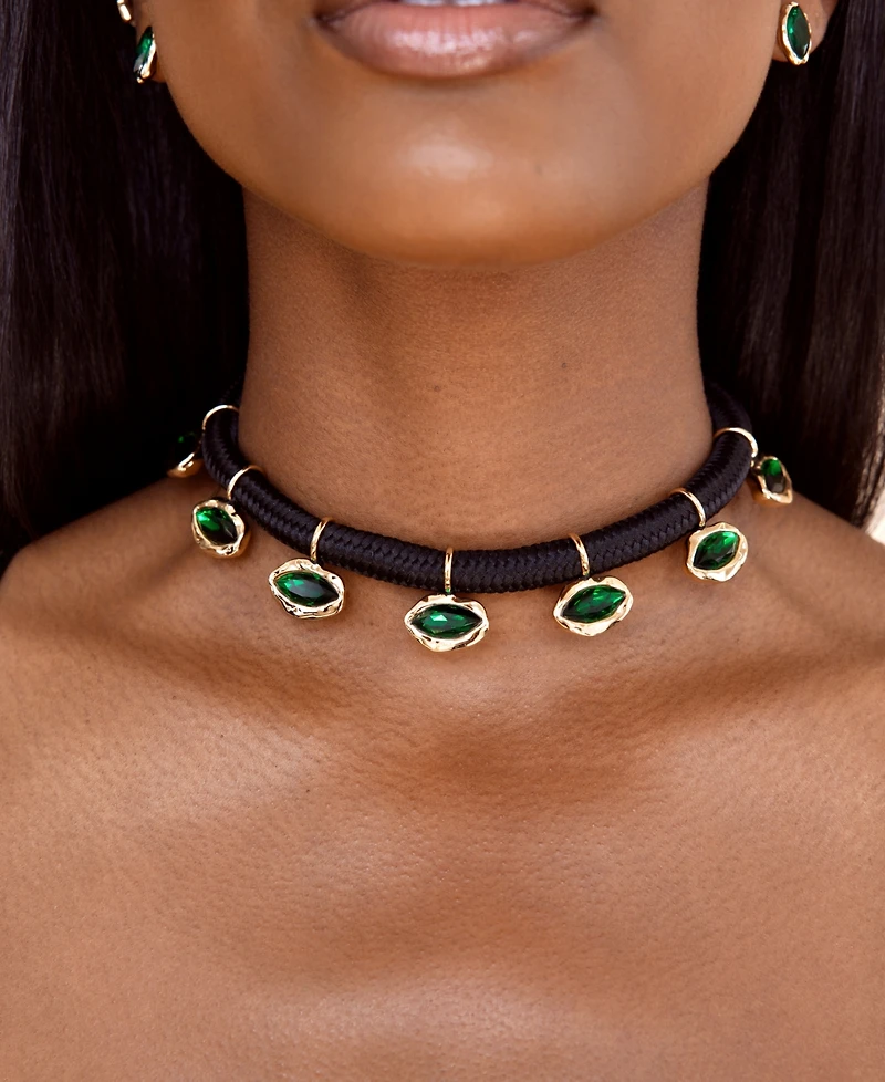 Ettika Midnight Luxe Crystal Choker Necklaces