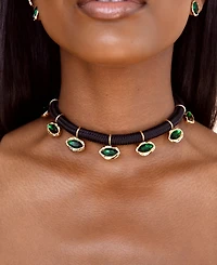 Ettika Midnight Luxe Crystal Choker Necklaces