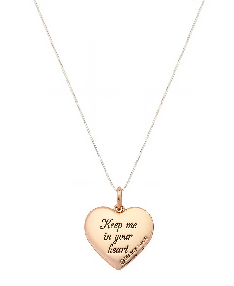 Disney Winnie the Pooh Crystal Heart Pendant Necklace