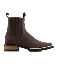 Forastero Men's Leather Chelsea Boots with side Zipper