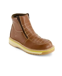 Forastero Men's Leather Booties with double zipper