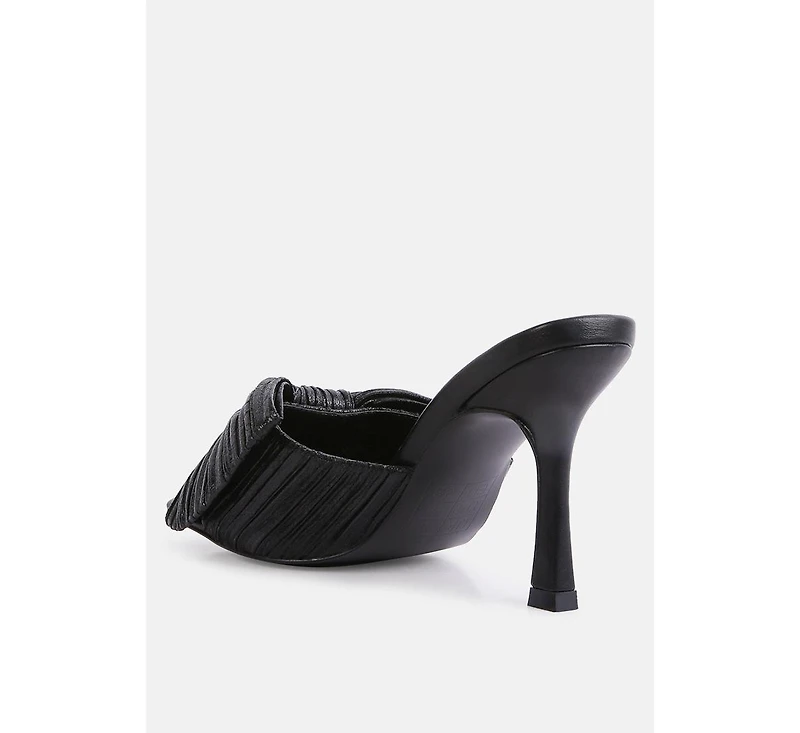 Womens Wonderbuz High Heeled Bow Slider Sandals