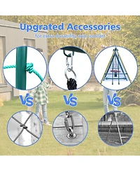 Streamdale Furniture Boys Streamdale Indoor/Outdoor Metal Swing Set with Safety Belt for Backyard