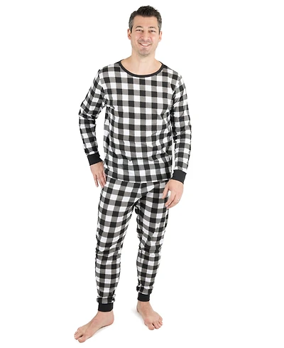 Leveret Big & Tall Men s Two Piece Cotton Plaid Holiday Pajamas