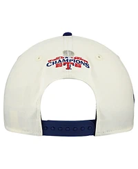 New Era Men's Cream/Royal Texas Rangers World Series 9FORTY M-Crown A-Frame Adjustable Hat
