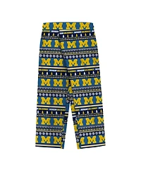 Outerstuff Toddler 2-Piece Navy Michigan Wolverines Ugly Sweater and Pajama Set