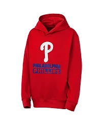 Outerstuff Big Boys and Girls Red Philadelphia Phillies Back to Basics Hoodie