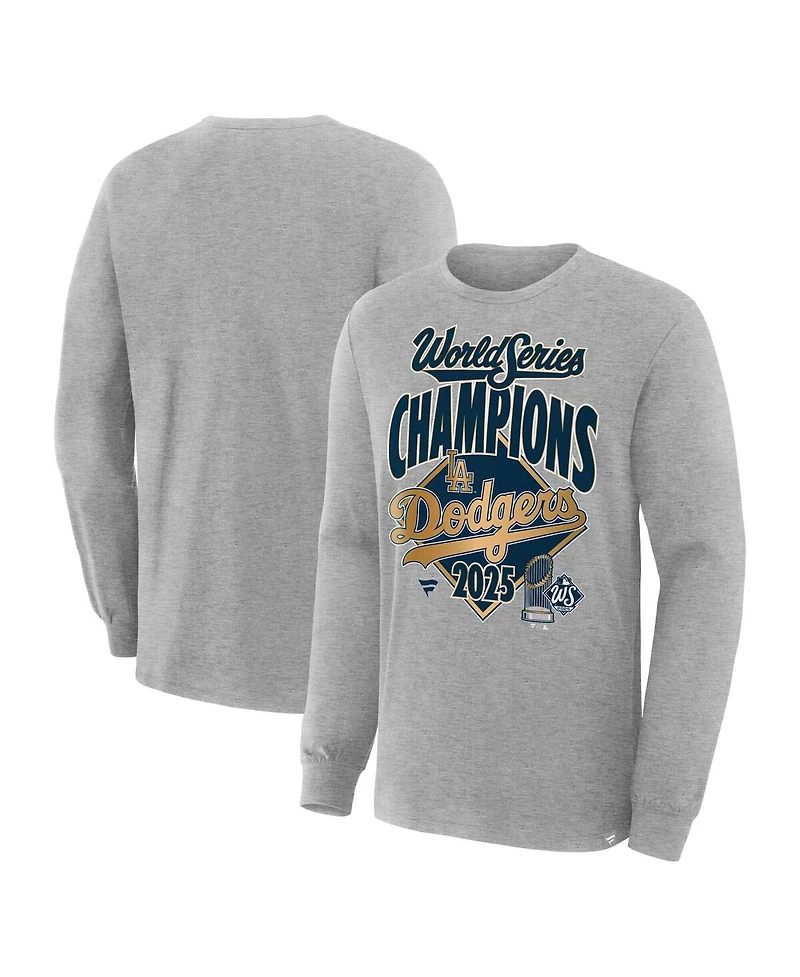 Fanatics Men's Steel Los Angeles Dodgers 2025 World Series Champions Locker Room Long Sleeve T-Shirt