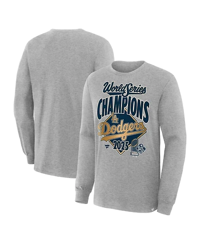 Fanatics Men's Steel Los Angeles Dodgers 2025 World Series Champions Locker Room Long Sleeve T-Shirt