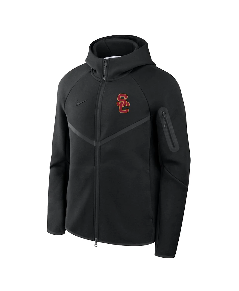 Nike Men's Black Usc Trojans Tech Fleece Full-Zip Windrunner Hoodie