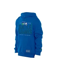 New Era Men's Royal Seattle Seahawks Combine Authentic Local State Throwback Hoodie